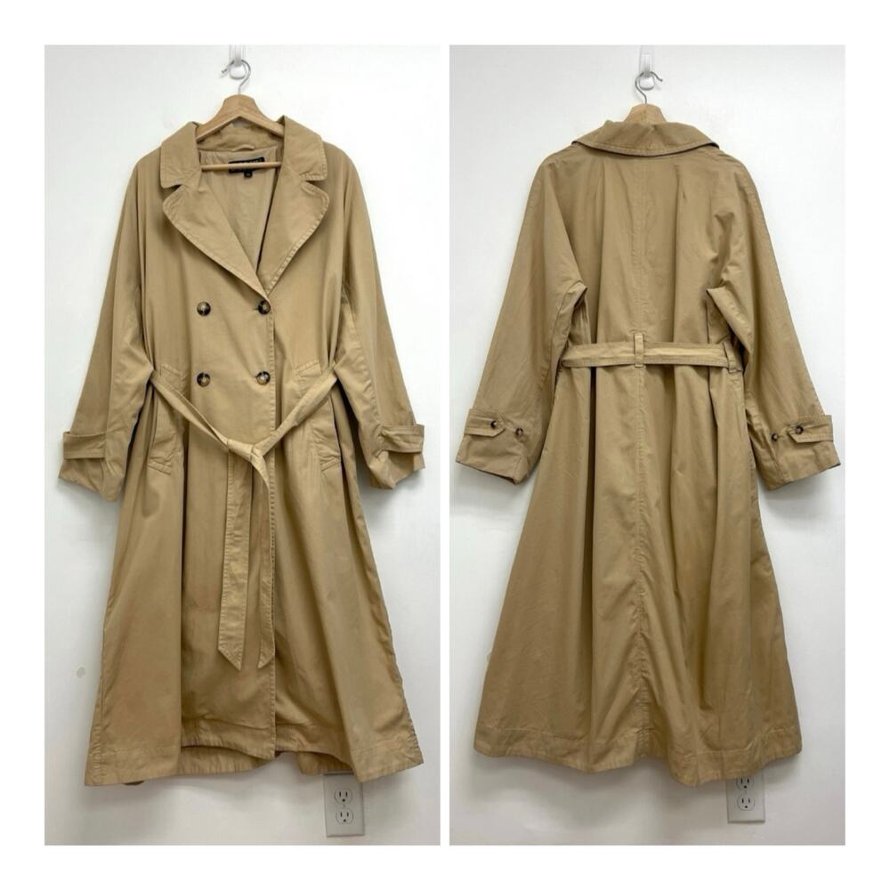 J. CREW Relaxed Heritage Double-Breasted Trench Coat Classic Chino - Small - Picture 15 of 15